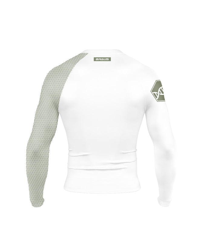 DNA No Gi Rash Guard Long Sleeve White