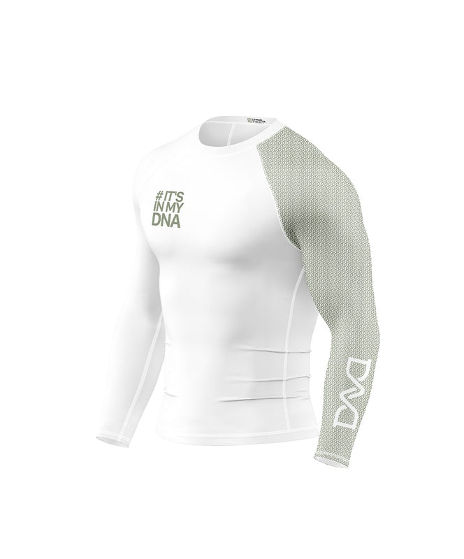 DNA No Gi Rash Guard Long Sleeve White