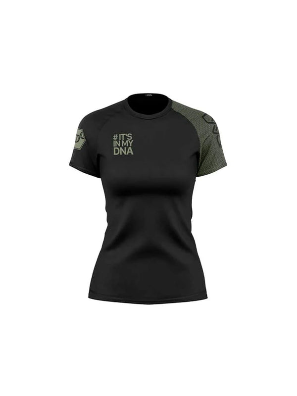 DNA Women's No Gi Rash Guard Short Sleeve Black