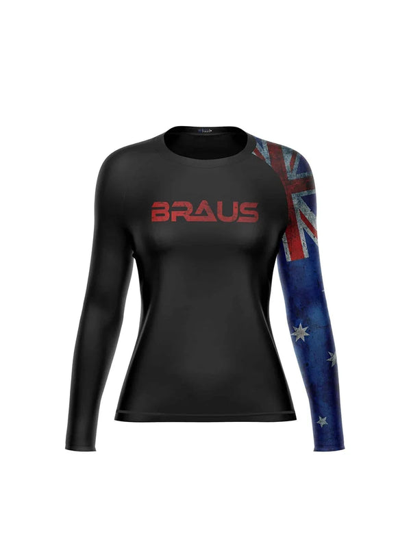 Flags Women's No Gi Rash Guard Long Sleeve