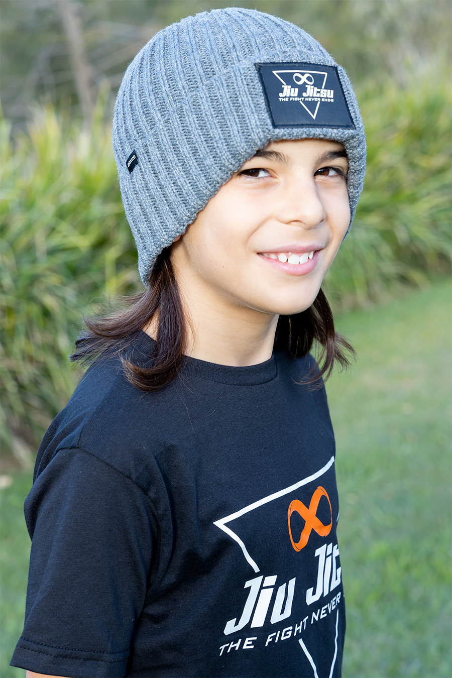 Triangle Kids Jiu Jitsu Beanie Grey