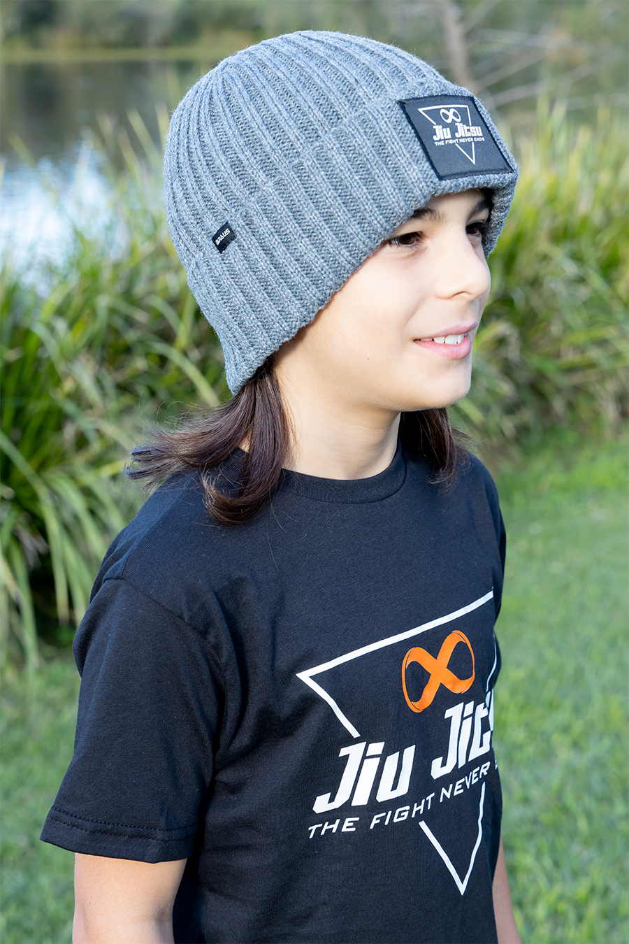 Triangle Kids Jiu Jitsu Beanie Grey