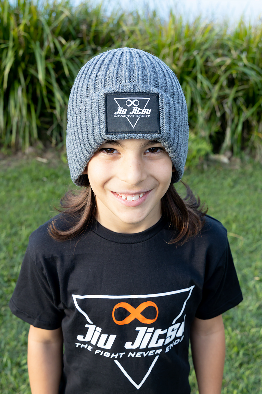 Triangle Kids Jiu Jitsu Beanie Grey