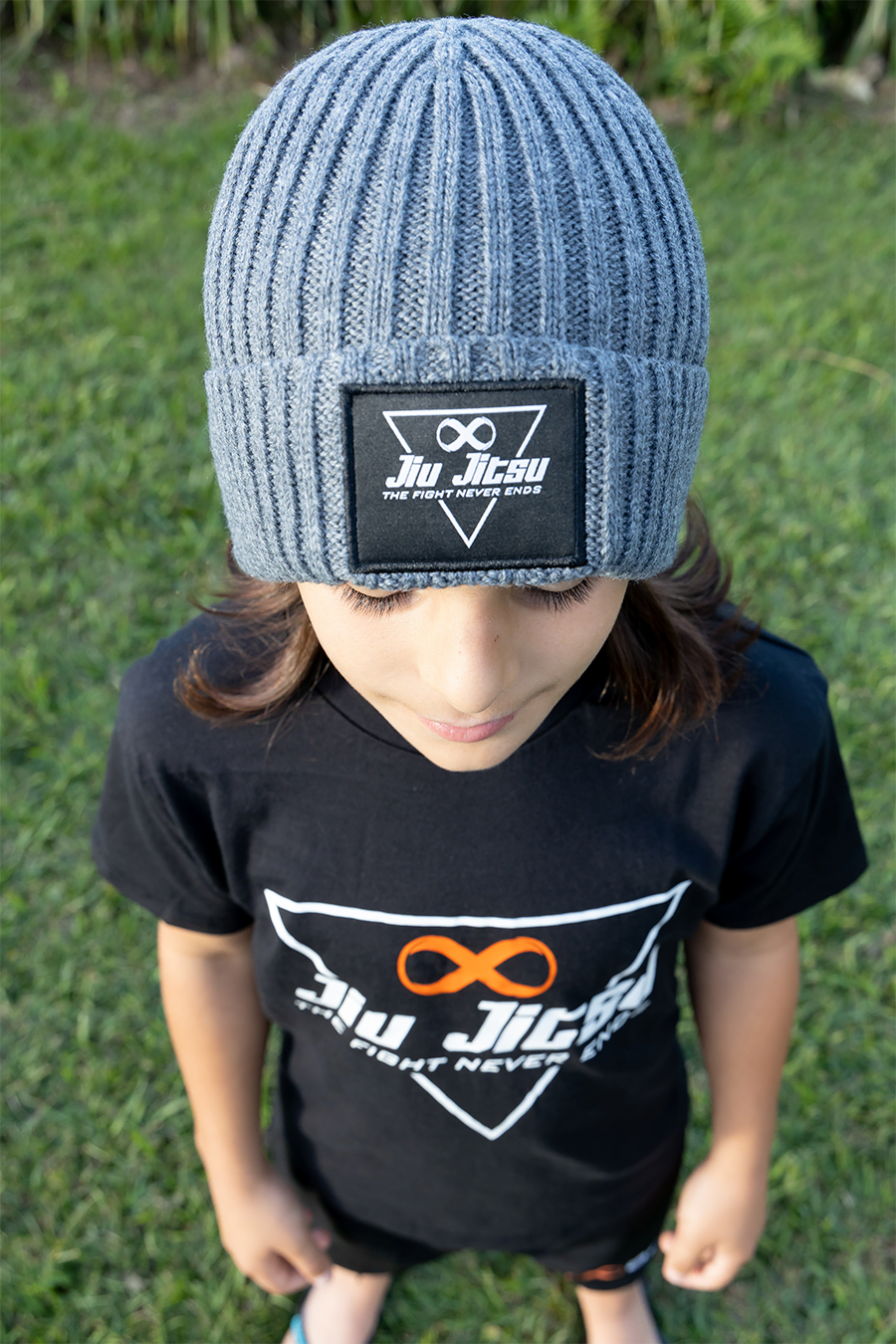 Triangle Kids Jiu Jitsu Beanie Grey