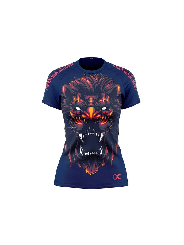 Lion Women's No Gi Rash Guard Short Sleeve