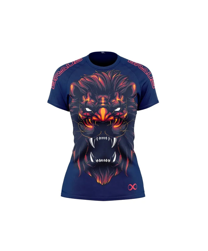 Lion Women's No Gi Rash Guard Short Sleeve