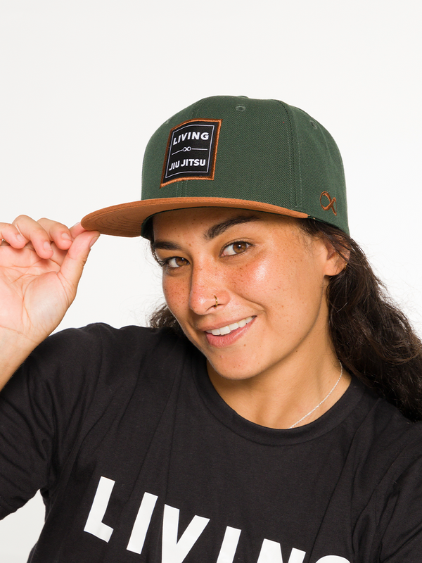 Living Jiu Jitsu Women's Snapback Hat Army Green