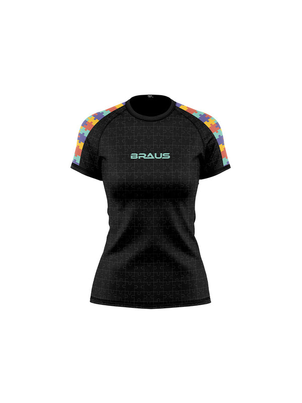 Puzzle Women's No Gi Rash Guard Short Sleeve