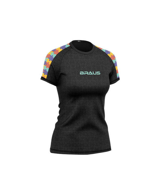 Puzzle Women's No Gi Rash Guard Short Sleeve