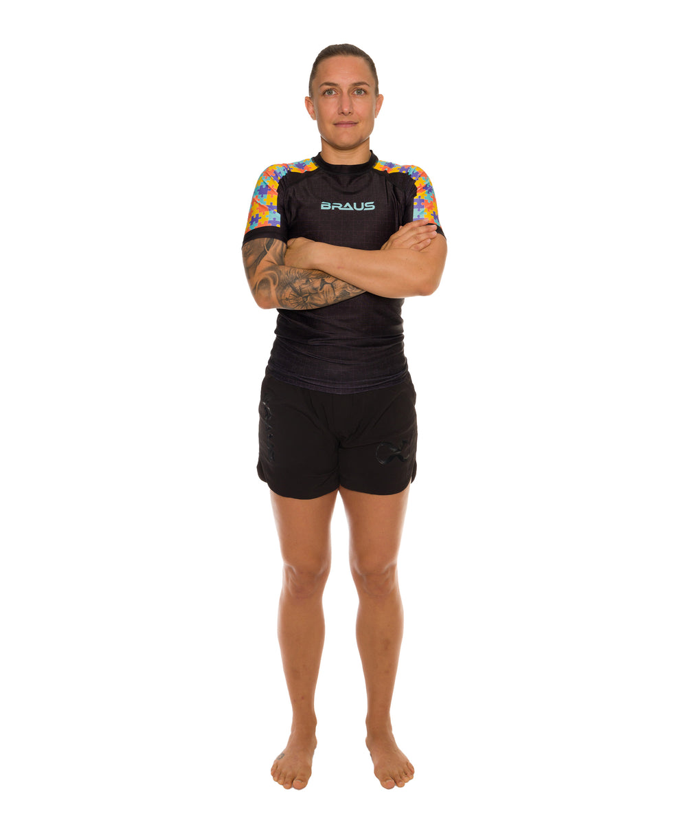 Puzzle Women's No Gi Rash Guard Short Sleeve