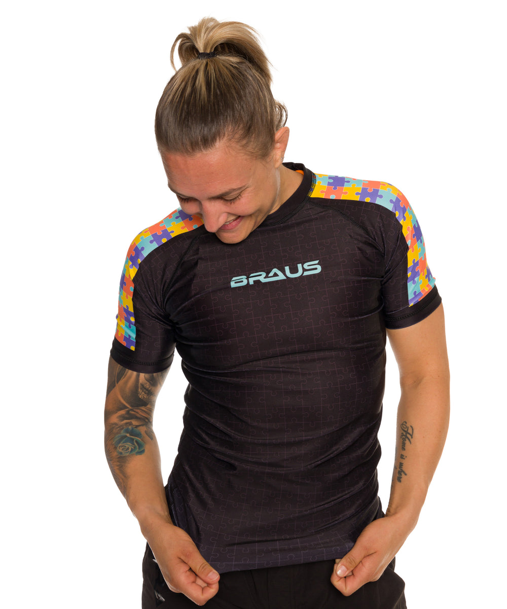 Puzzle Women's No Gi Rash Guard Short Sleeve