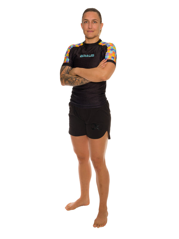 Puzzle Women's No Gi Rash Guard Short Sleeve