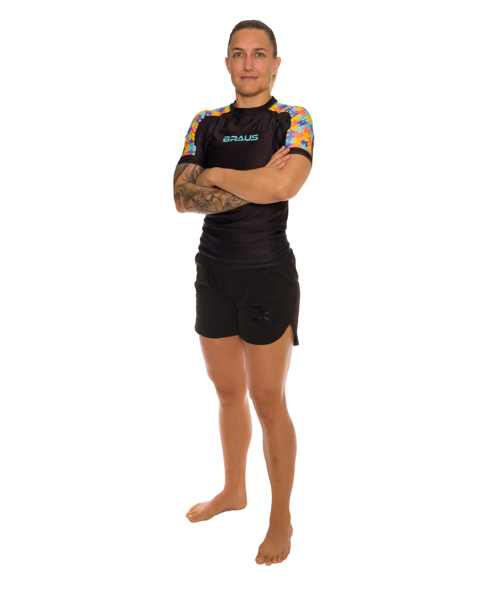 Puzzle Women's No Gi Rash Guard Short Sleeve