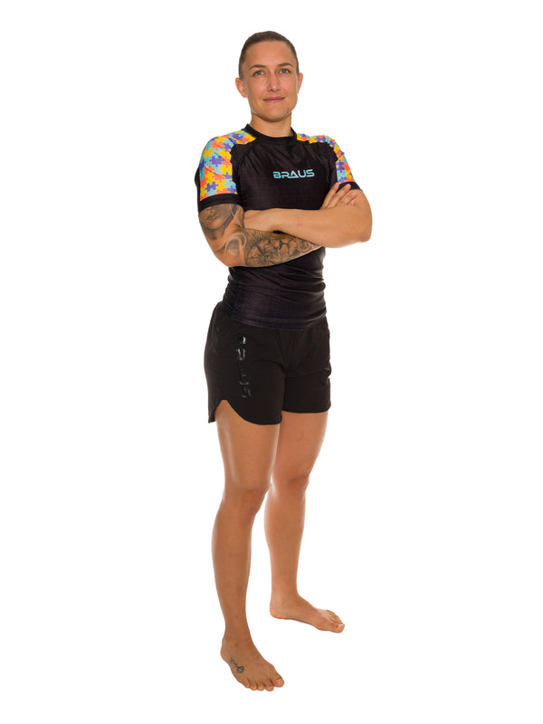 Puzzle Women's No Gi Rash Guard Short Sleeve