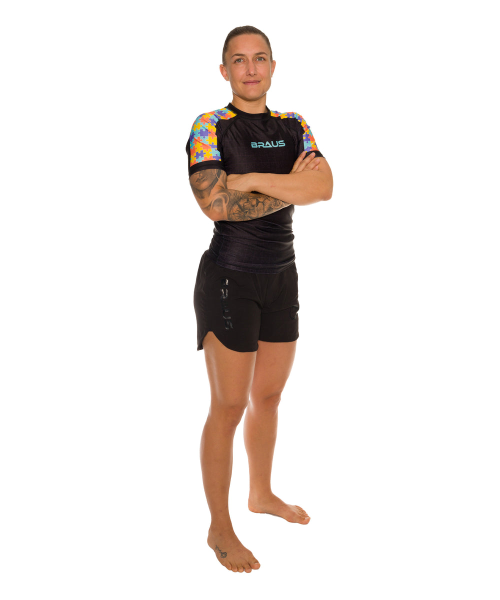 Puzzle Women's No Gi Rash Guard Short Sleeve