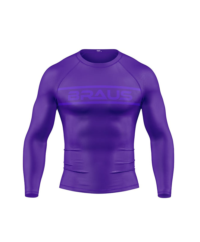 Ranked V1 No Gi Rash Guard Long Sleeve Purple