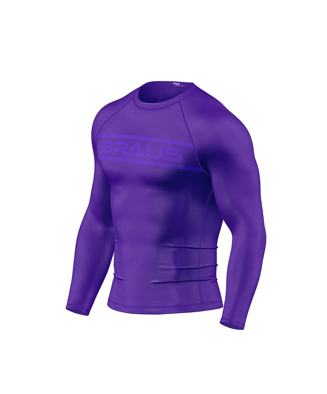 Ranked V1 No Gi Rash Guard Long Sleeve Purple