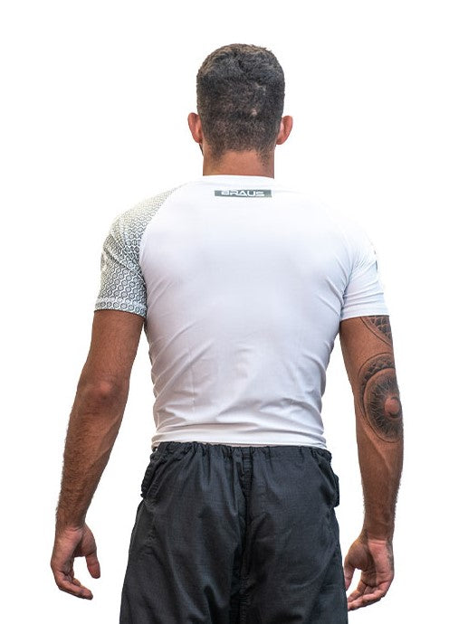 DNA No Gi Rash Guard Short Sleeve White