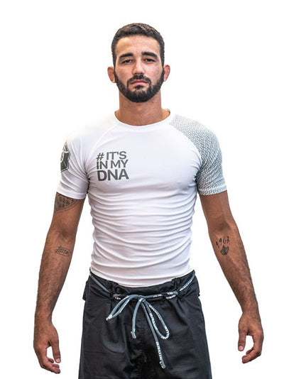 DNA No Gi Rash Guard Short Sleeve White