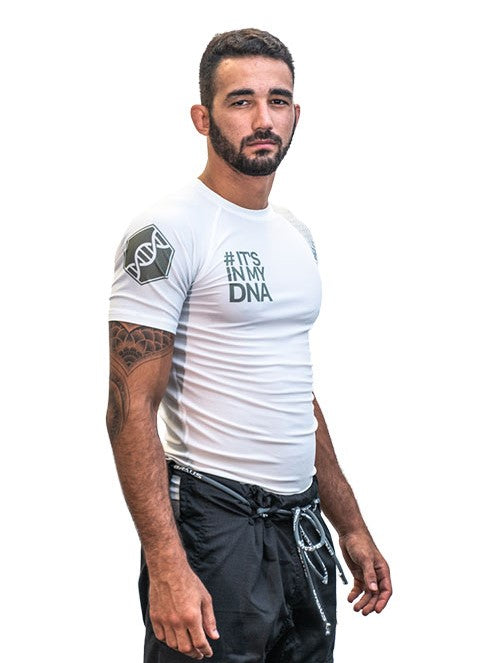 DNA No Gi Rash Guard Short Sleeve White