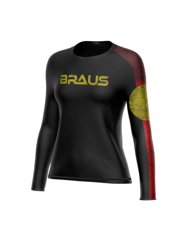 Flags Women's No Gi Rash Guard Long Sleeve
