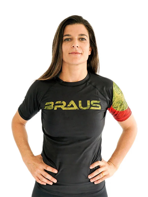 Flags Women's No Gi Rash Guard Short Sleeve
