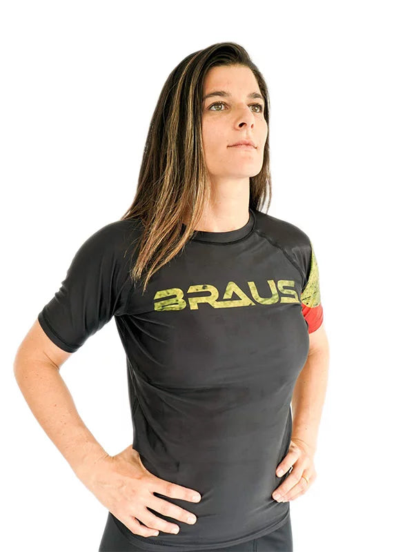Flags Women's No Gi Rash Guard Short Sleeve