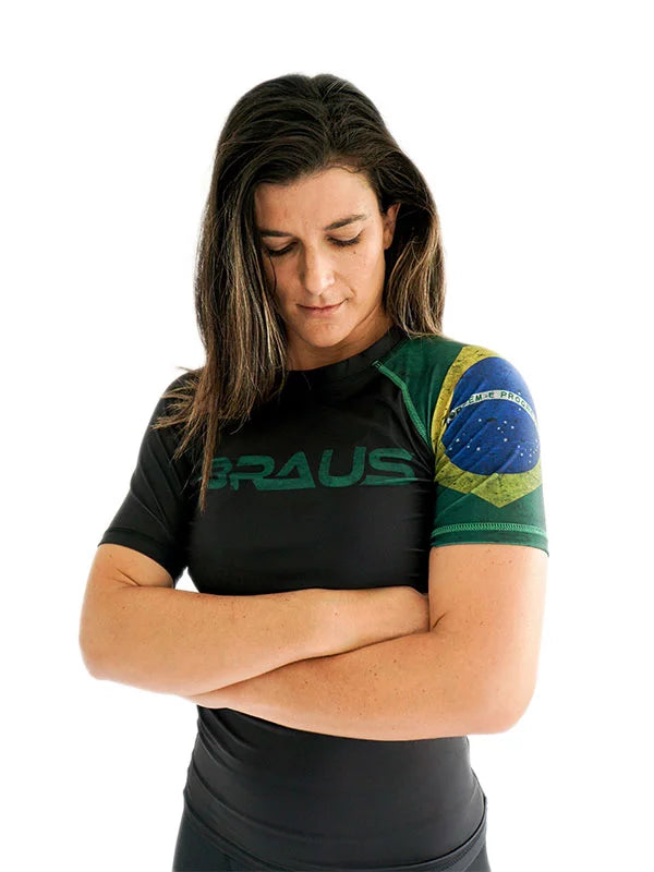 Flags Women's No Gi Rash Guard Short Sleeve