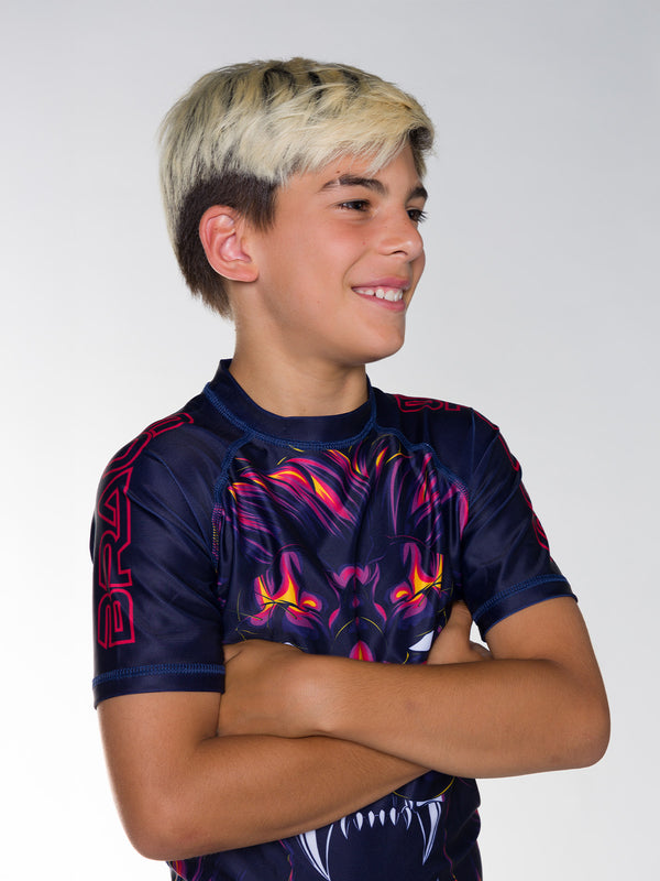 Lion Kids No Gi Rash Guard Short Sleeve