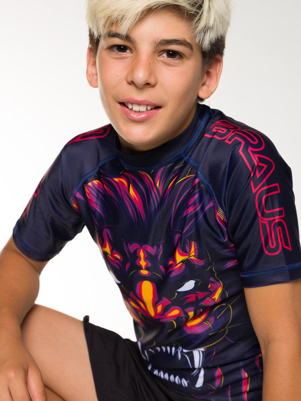 Lion Kids No Gi Rash Guard Short Sleeve