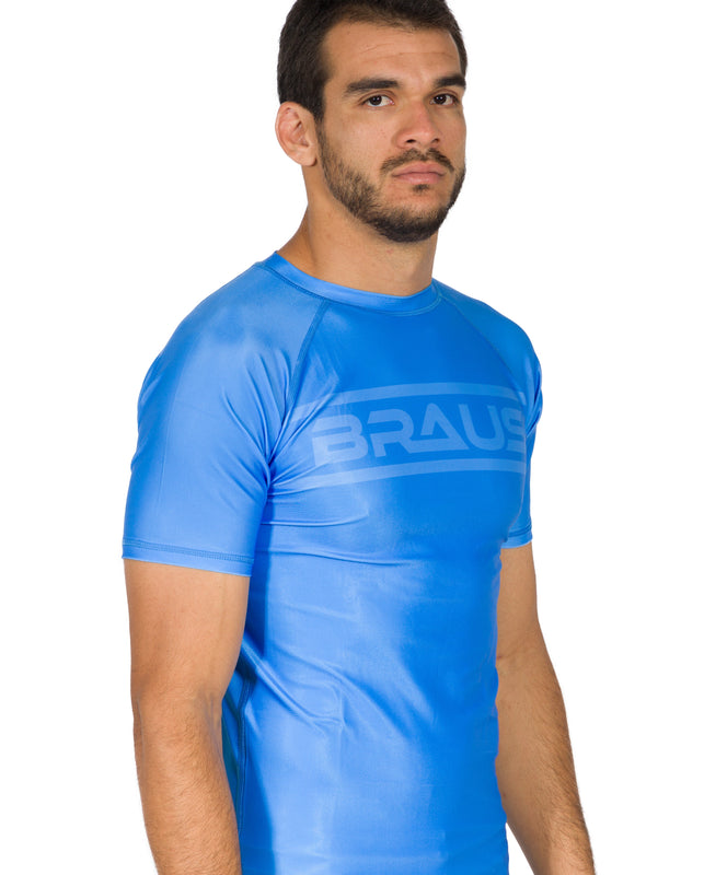 Ranked V1 No Gi Rash Guard Short Sleeve Blue