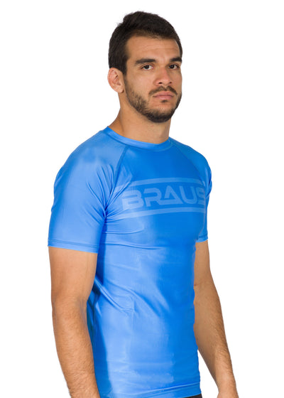 Ranked V1 No Gi Rash Guard Short Sleeve Blue