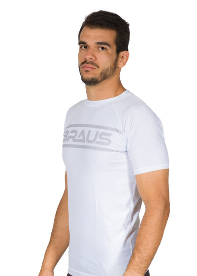 Ranked V1 No Gi Rash Guard Short Sleeve White