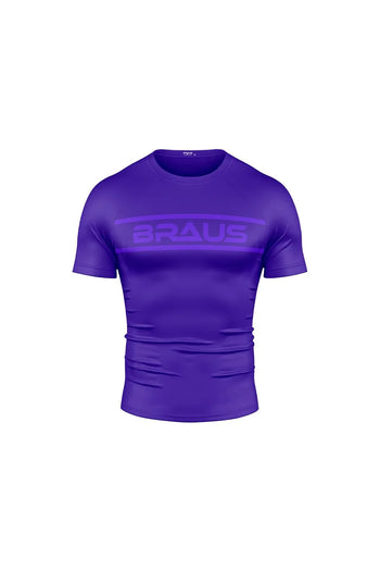 Ranked V1 No Gi Rash Guard Short Sleeve Purple