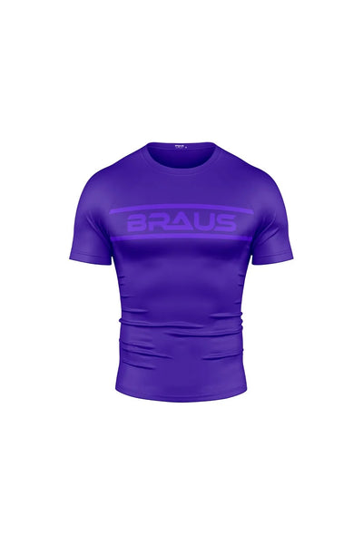 Ranked V1 No Gi Rash Guard Short Sleeve Purple