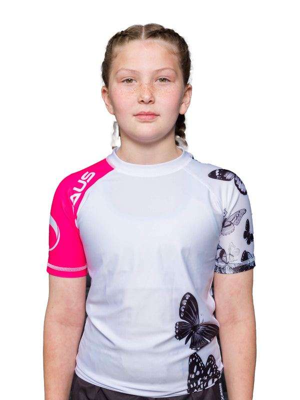 Butterfly Kids No Gi Rash Guard Short Sleeve