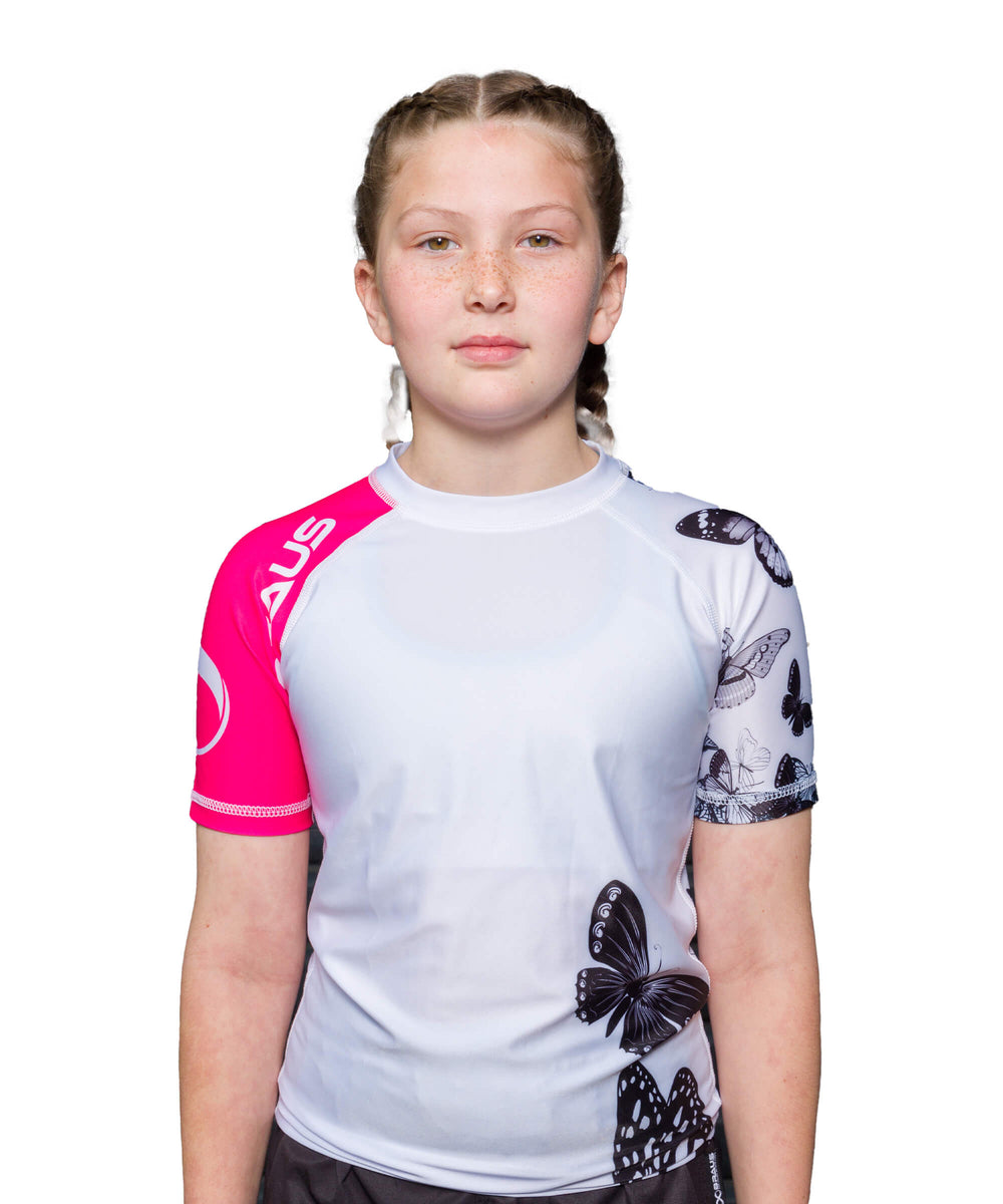 Butterfly Kids No Gi Rash Guard Short Sleeve