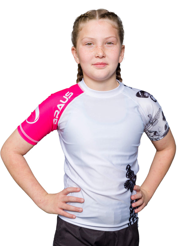 Butterfly Kids No Gi Rash Guard Short Sleeve