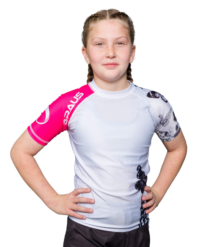 Butterfly Kids No Gi Rash Guard Short Sleeve