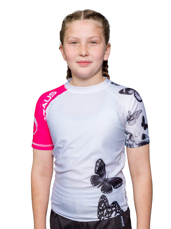 Butterfly Kids No Gi Rash Guard Short Sleeve