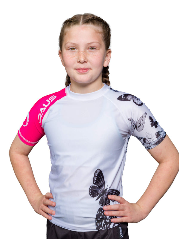 Butterfly Kids No Gi Rash Guard Short Sleeve