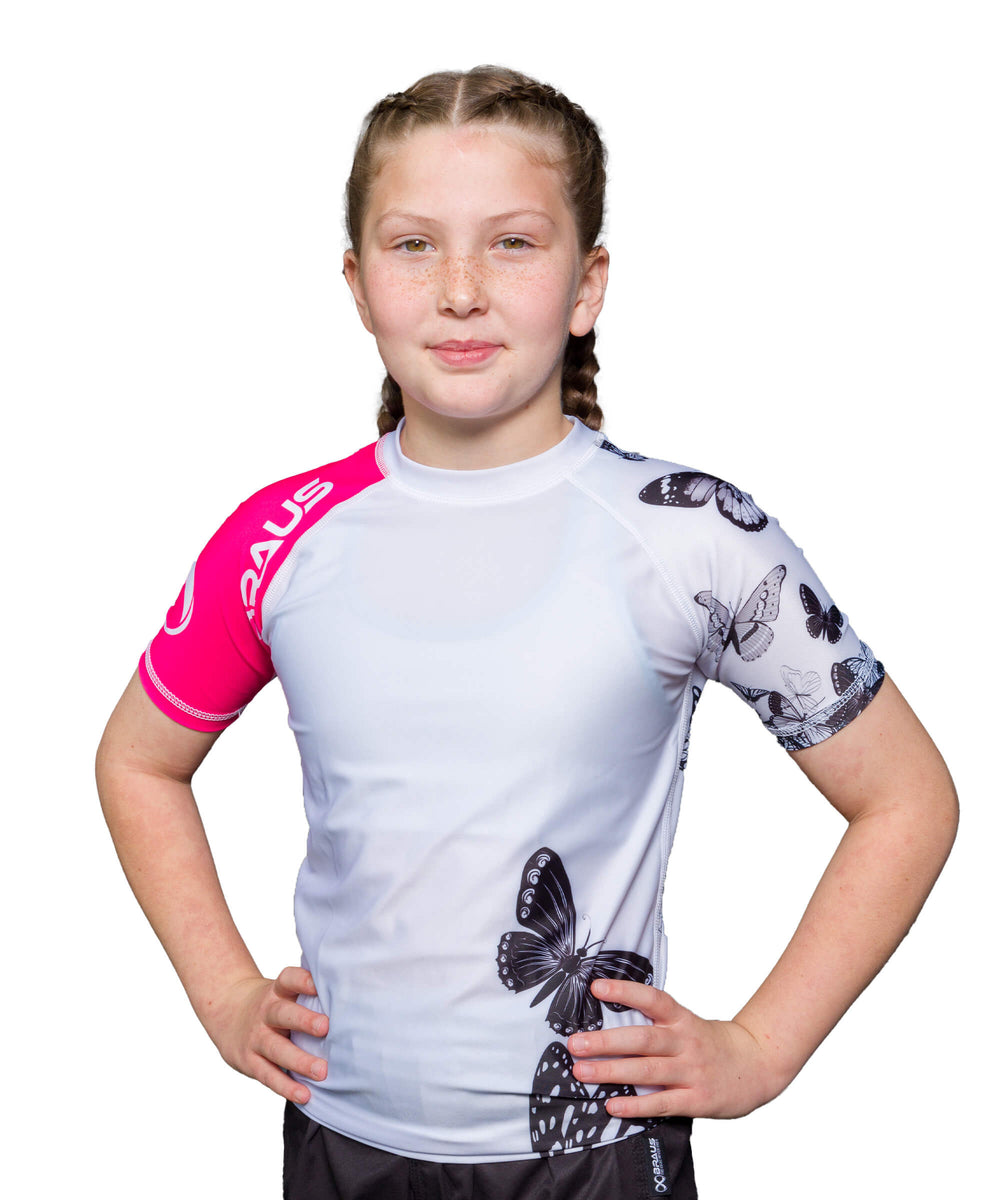 Butterfly Kids No Gi Rash Guard Short Sleeve