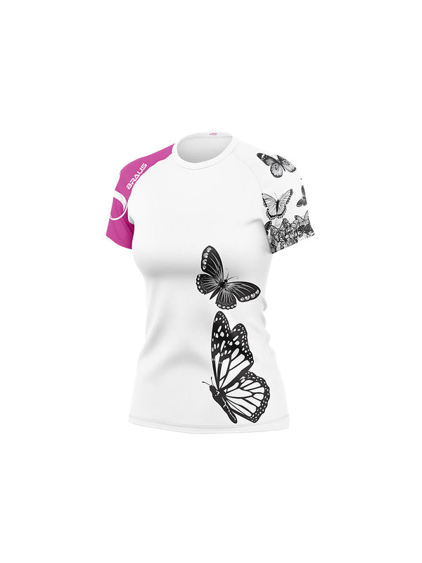 Butterfly Women's No Gi Rash Guard Short Sleeve
