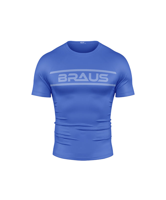 Ranked V1 No Gi Rash Guard Short Sleeve Blue