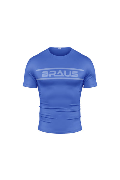 Ranked V1 No Gi Rash Guard Short Sleeve Blue