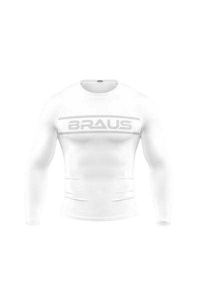 Ranked V1 No Gi Rash Guard Long Sleeve White