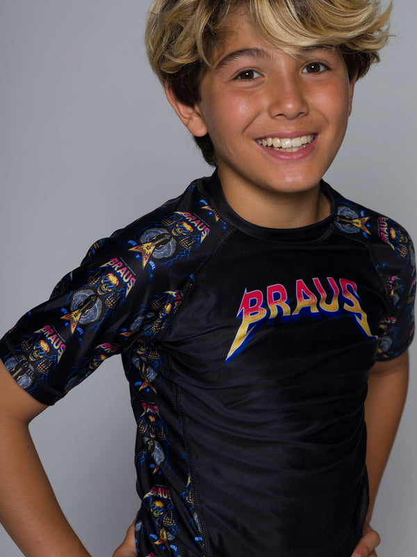 Rock and Roll Kids No Gi Rash Guard Short Sleeve