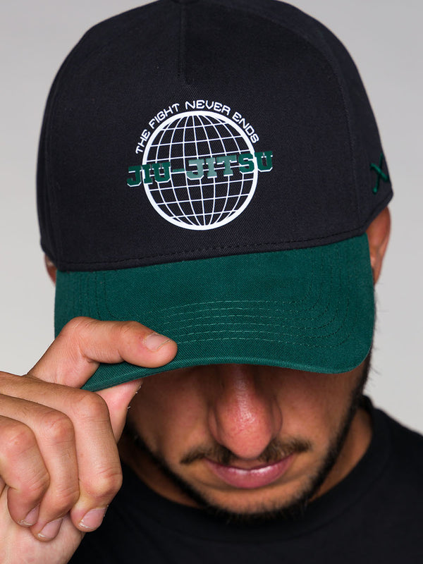 Jiu Jitsu World Green A-Frame Hat