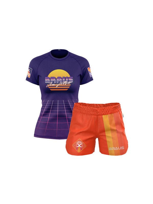 Women Wave 80s Retro No Gi Set + Free Finger Tape