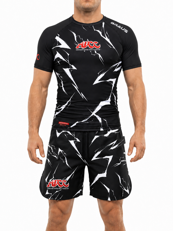 ADCC Lightning No Gi Fight Shorts Black Adults